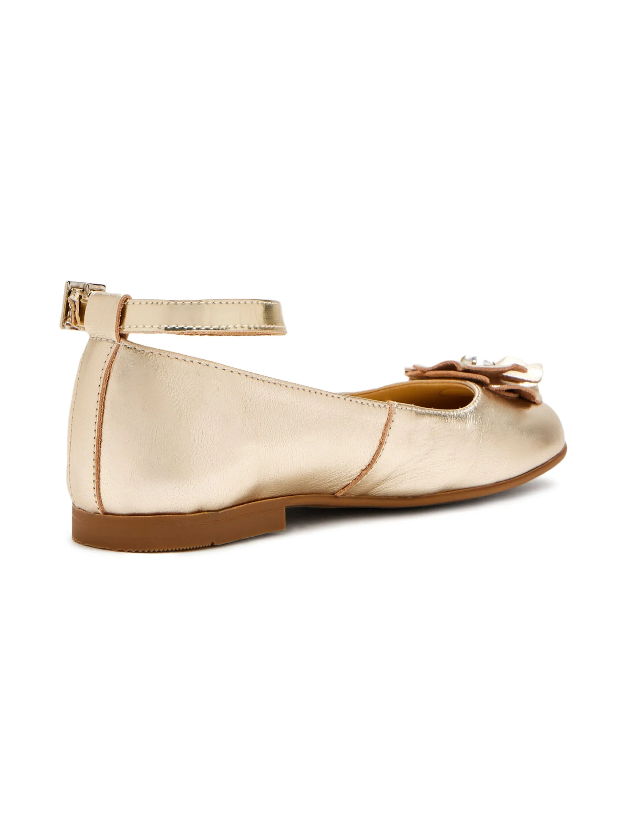 

Балетки с ремешком на щиколотке Andanines, золотистый