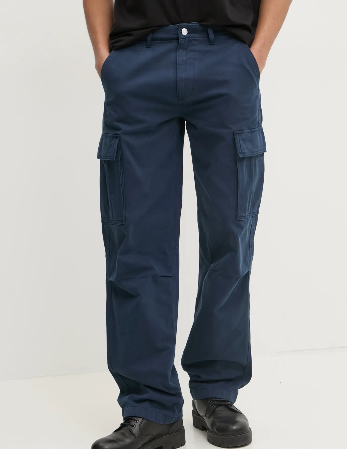 

Хлопковые брюки Tommy Jeans, темно-синий