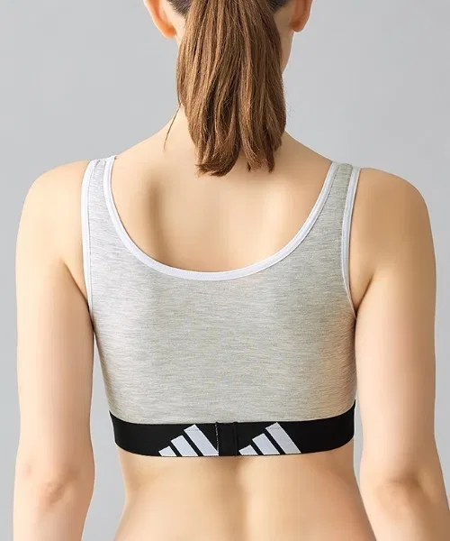 Спортсменка Adidas Basic серия хлопковая с вставками из полиэстера, бежевая — фото 3