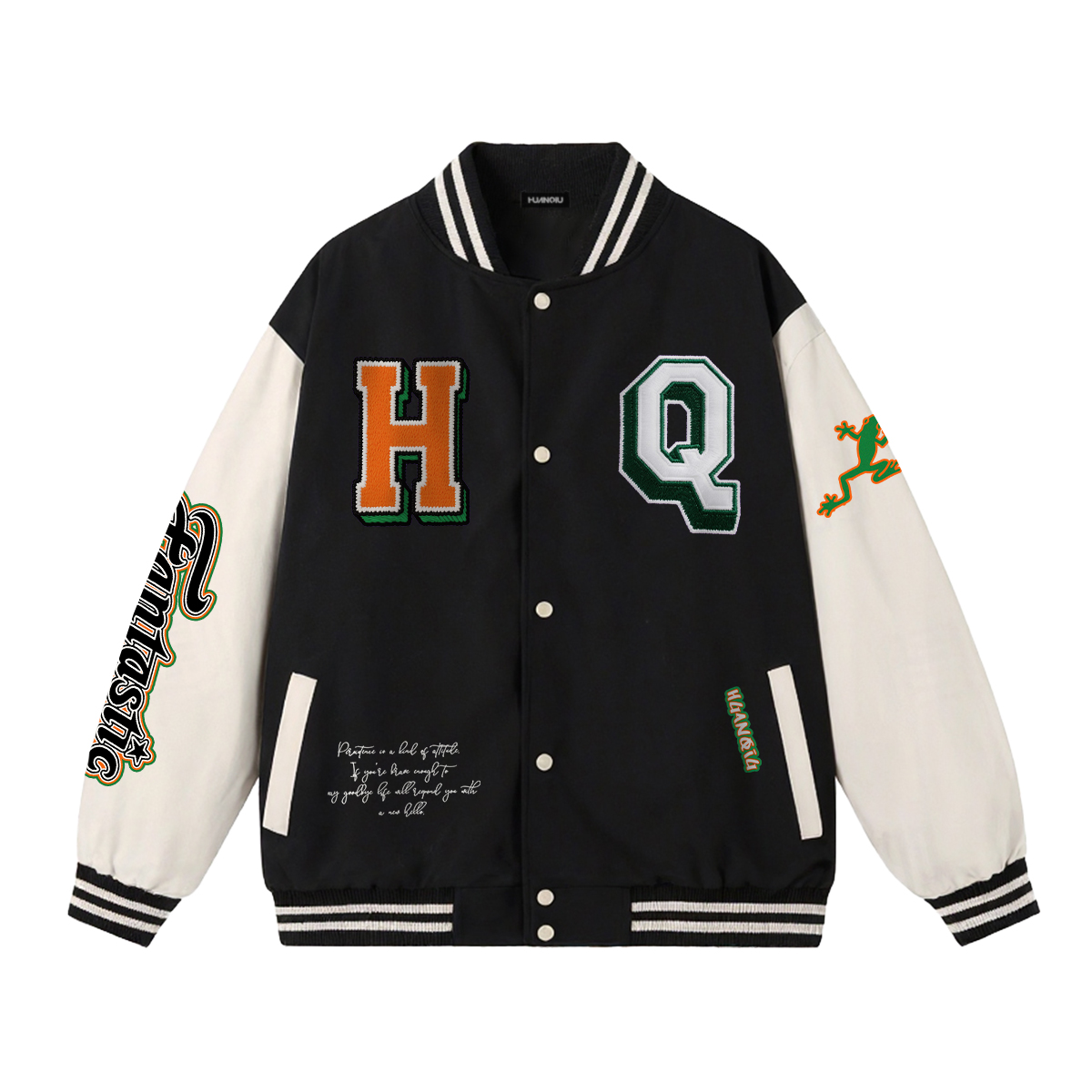 

Бейсбольная майка Unisex с воротником-стойкой, умеренно прямого кроя HUANQIU, черный