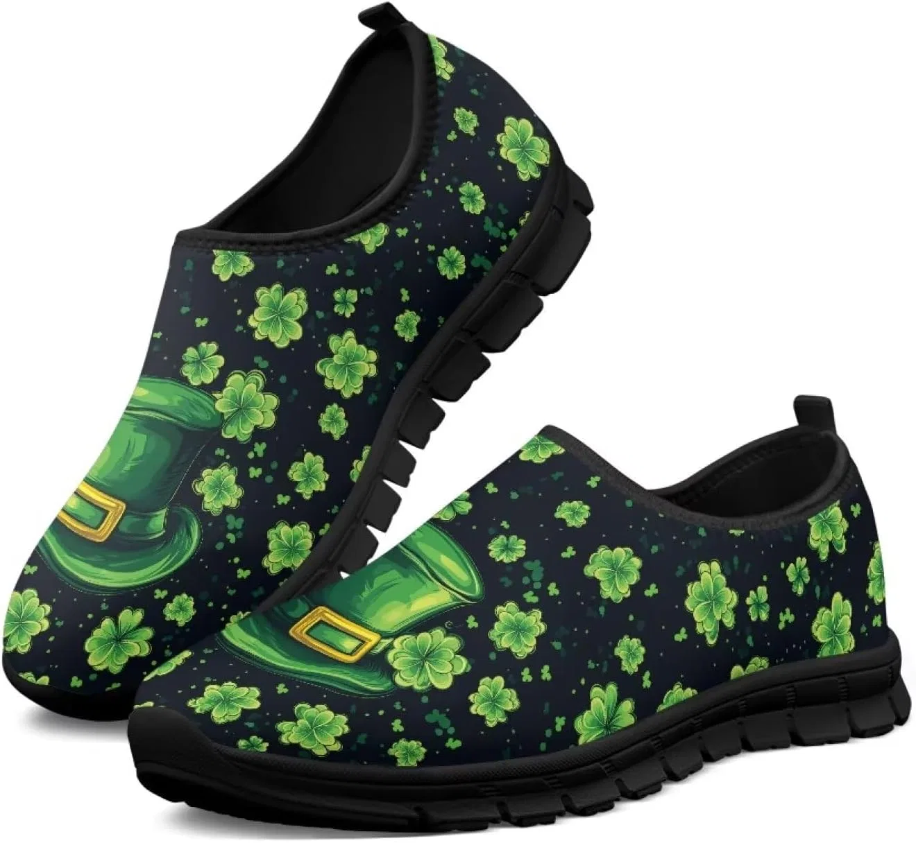 Мужские слипоны, легкие, для ходьбы, Green Hat Clovers Qoiuvncy