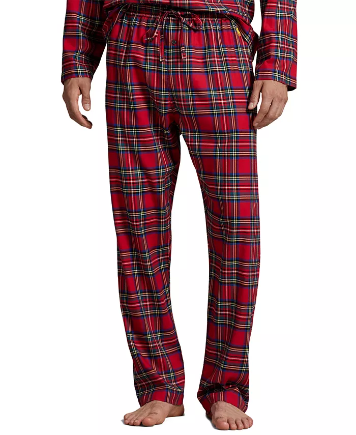 

Мужские пижамные брюки Stewart Plaid из фланели Polo Ralph Lauren, красный