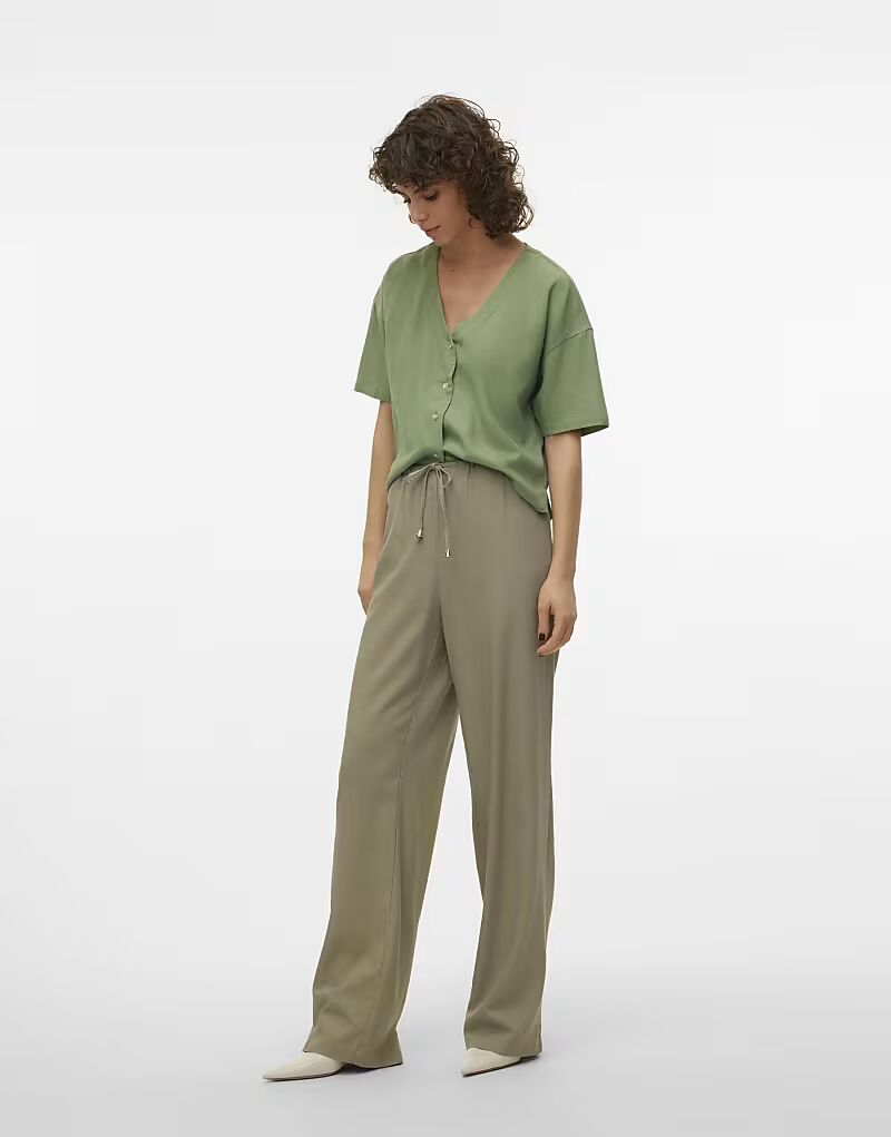 

Брюки Vero Moda цвета овсянки