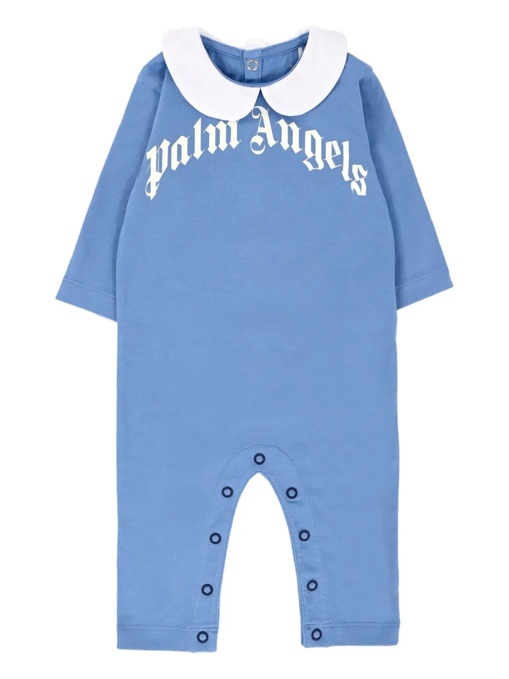 Комплект для новорожденного с логотипом Palm Angels Kids, синий — фото 2