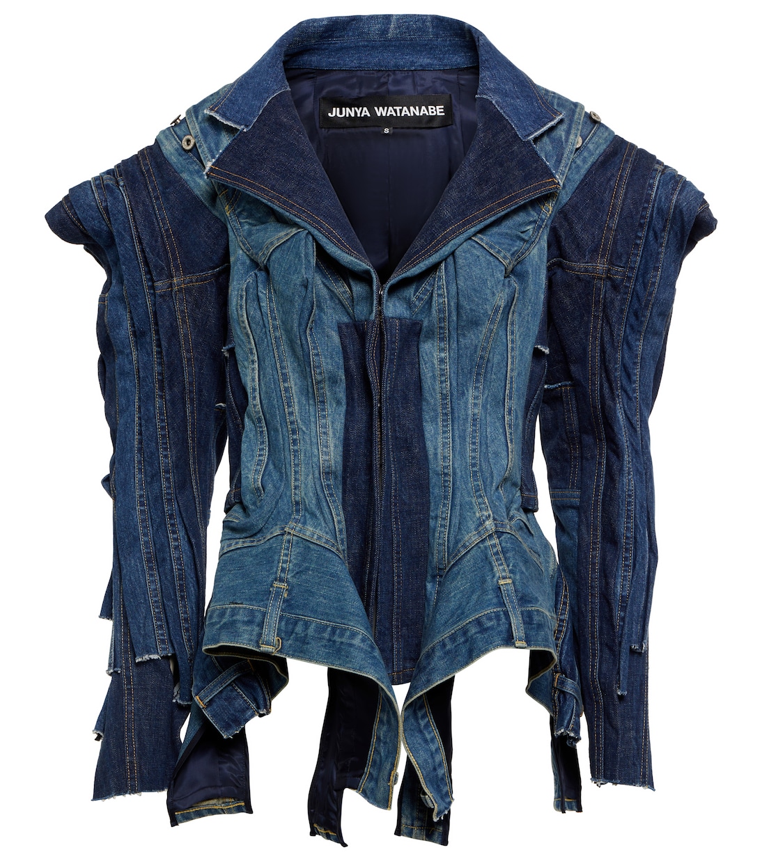 

Лоскутная джинсовая куртка Junya Watanabe, индиго