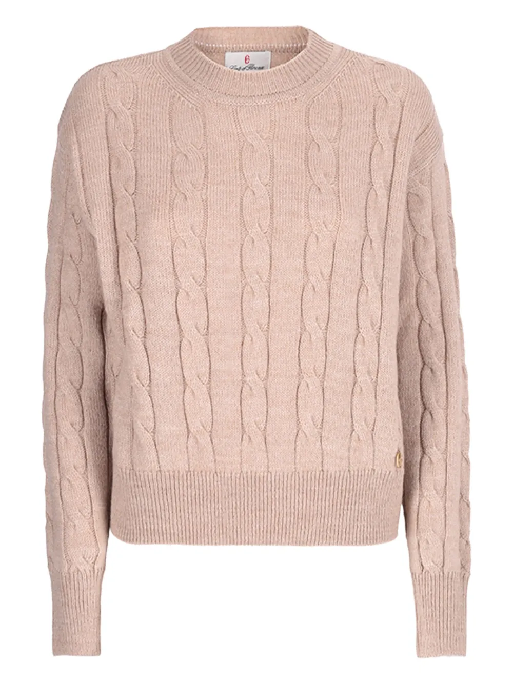 

Джемпер с круглым вырезом и косами Conte Of Florence, нейтральный