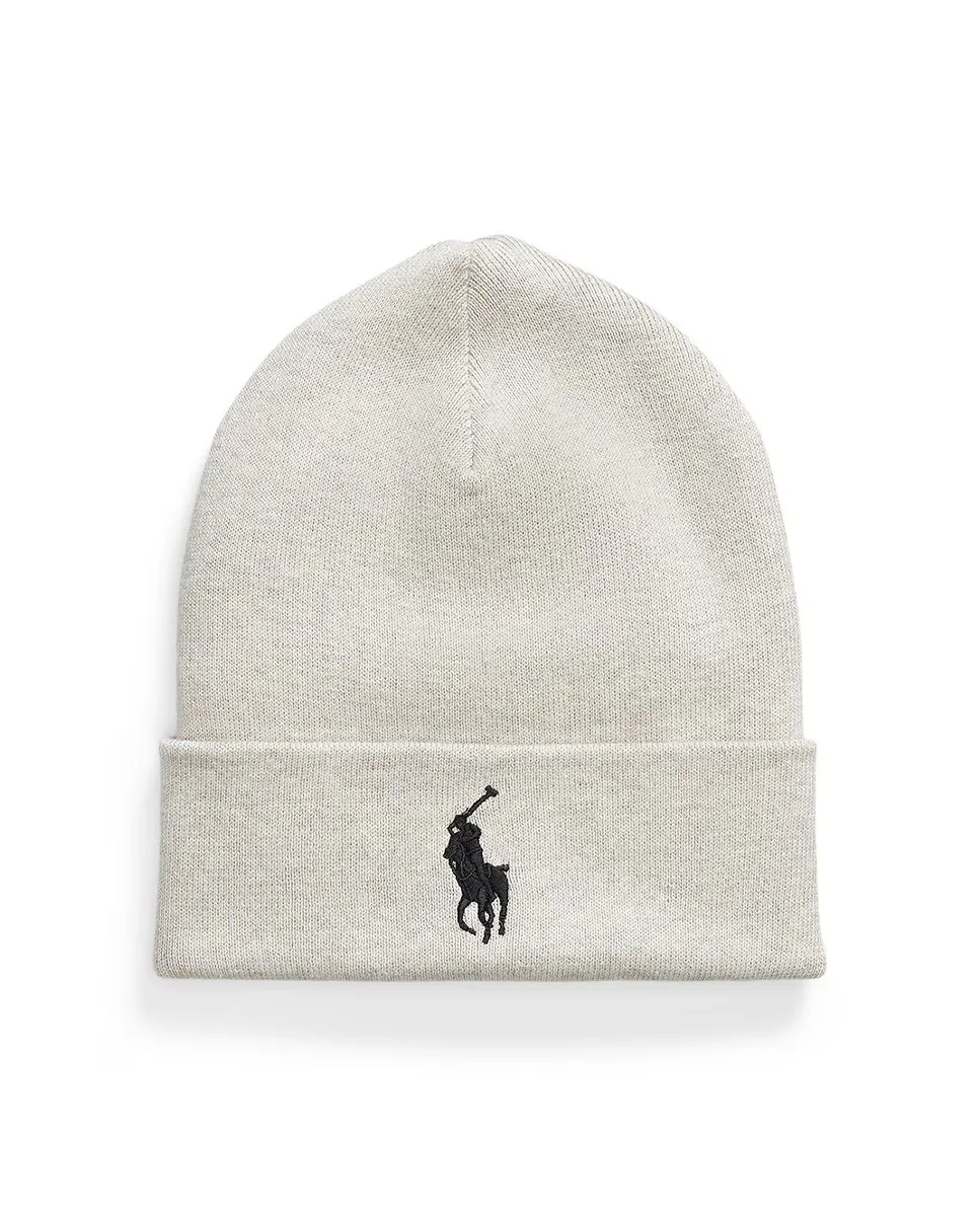 

Мужская вязаная шапка Ralph Lauren, серый