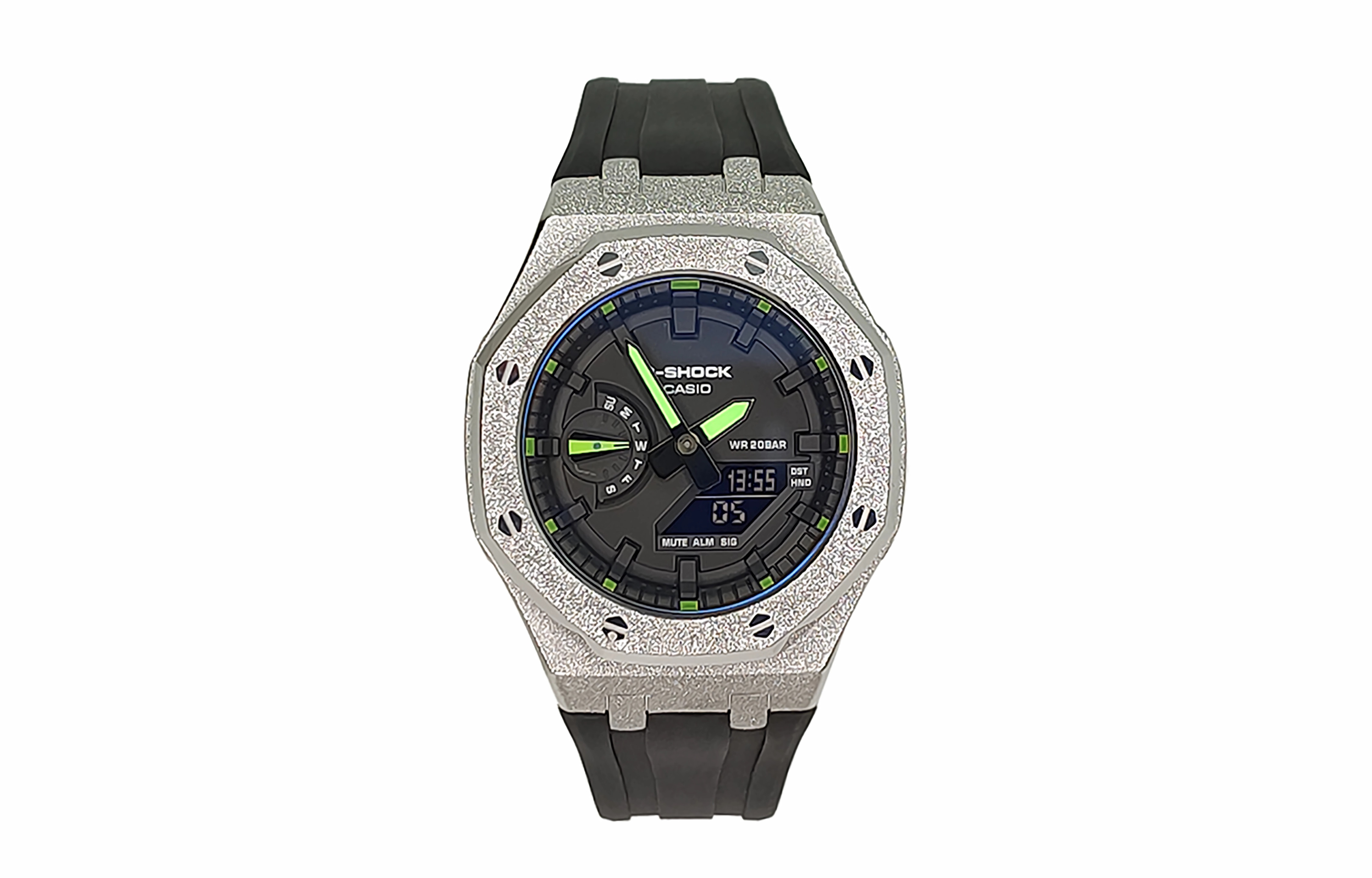 

CASIO Мужские часы с двойным дисплеем, жидкокристаллическим/аналоговым циферблатом, 44 мм, черные