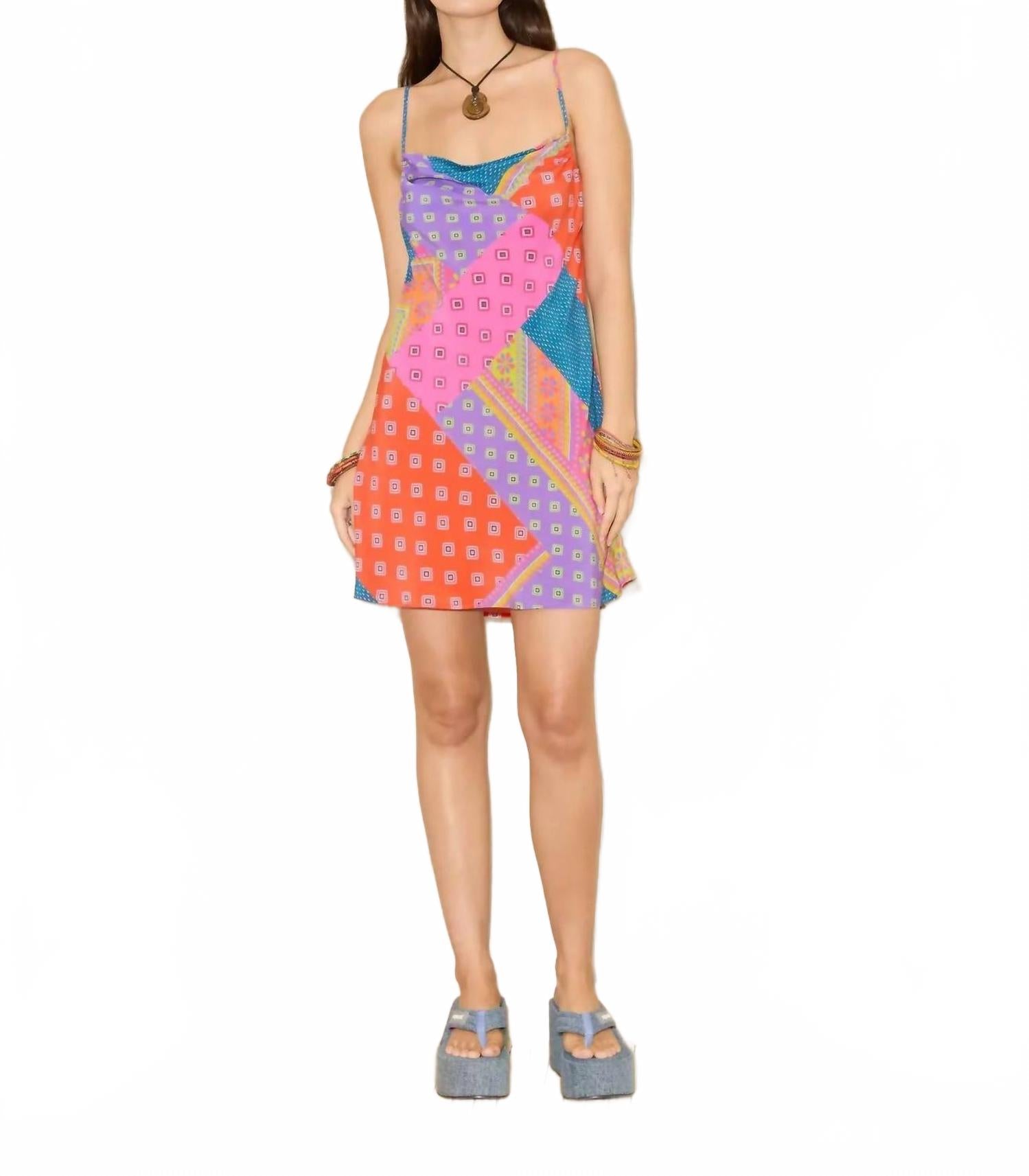 

Рань Шелк Байас Мини Платье В Мульти BOTEH