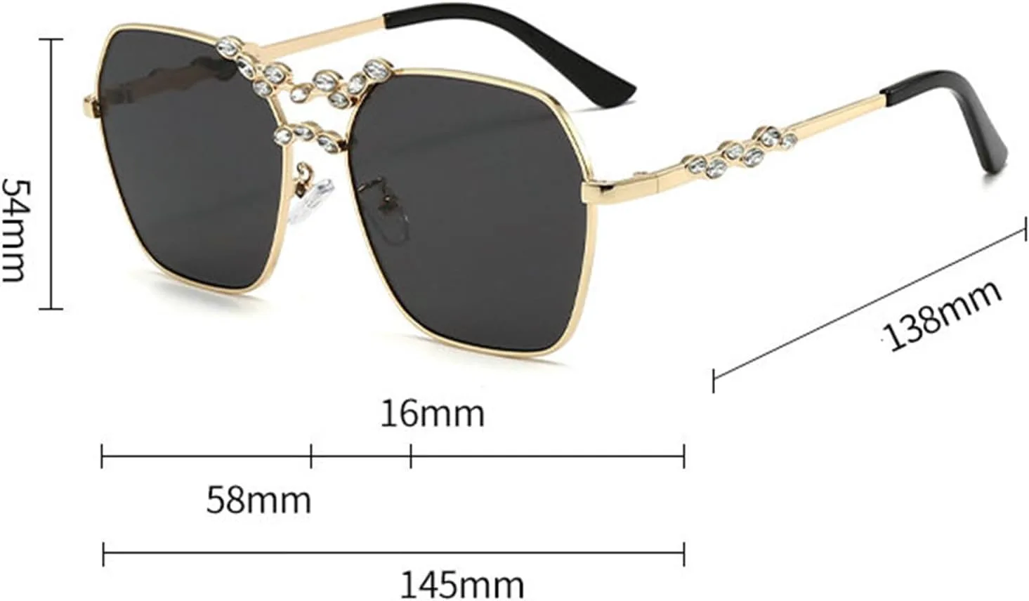 

Солнцезащитные очки Willochra Fashion Crystal неправильной формы для женщин, квадратные, со стразами, для вечеринок, блестящие, в стиле Y2k, модель F25, Brown