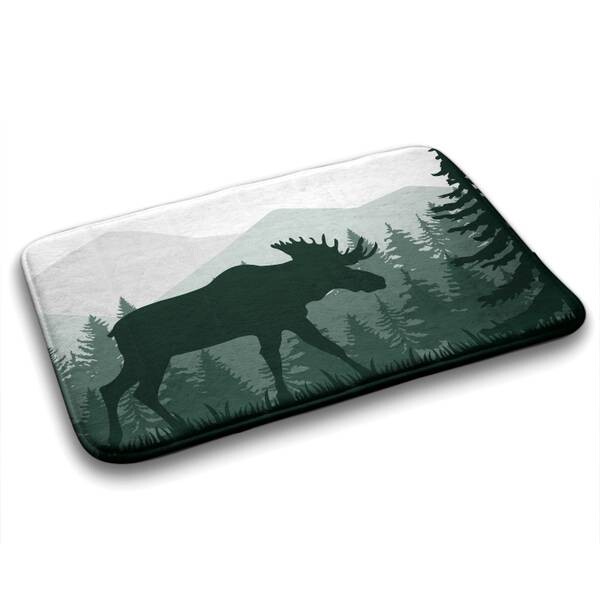 

Коврик для ванной Tulup Elch Natur, 90x1x90 см, зеленый
