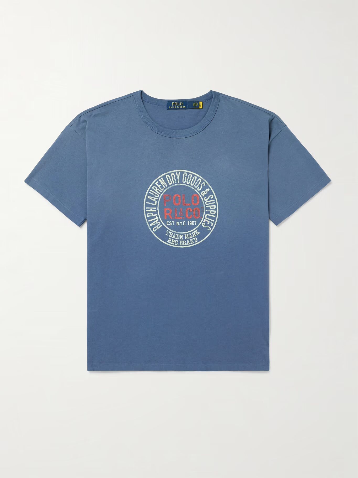 

Футболка из хлопкового джерси с логотипом POLO RALPH LAUREN, синий