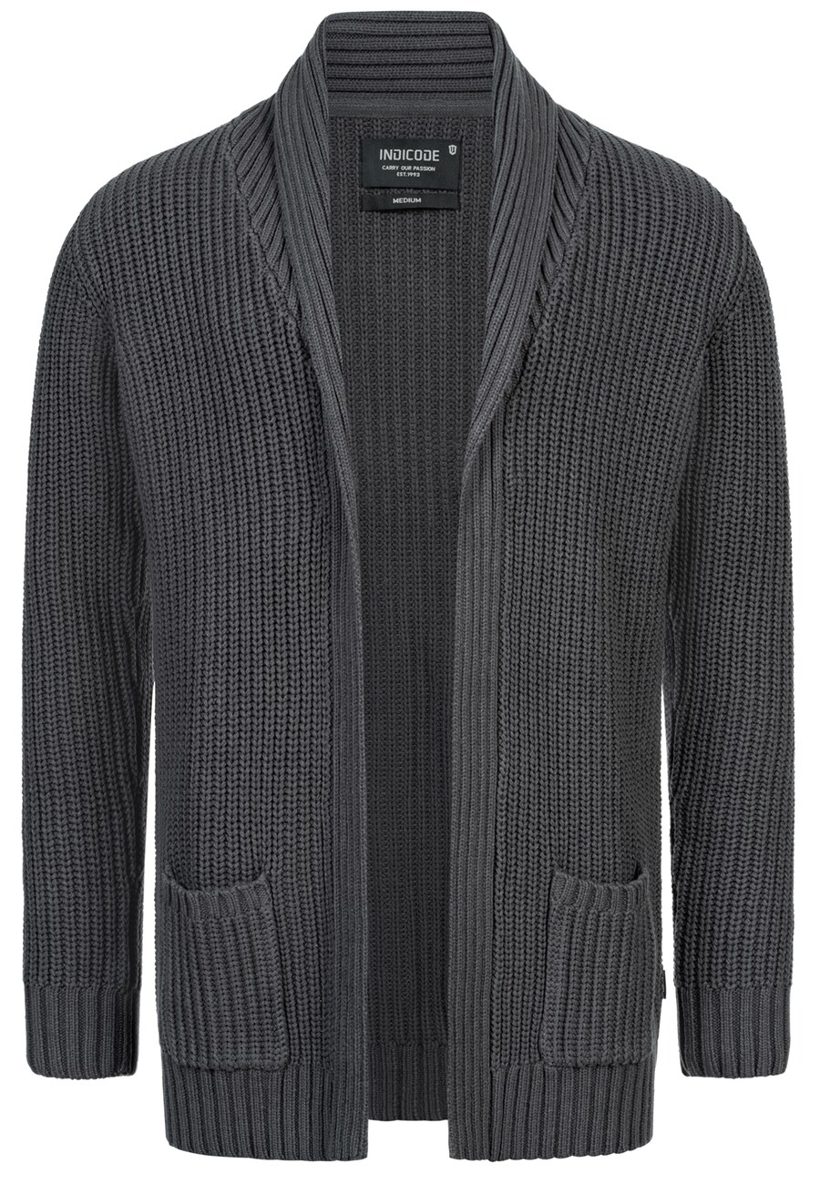 

Вязаный кардиган INDICODE JEANS, темно-серый