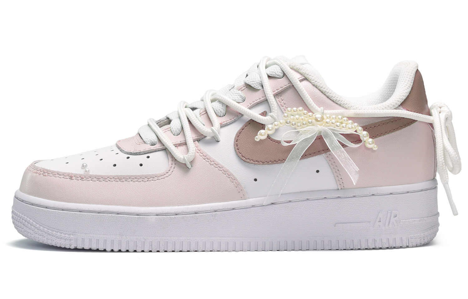 

Кроссовки для скейтбординга Air Force 1 женские с низким верхом, белые/розовые Nike, Розовый, Кроссовки для скейтбординга Air Force 1 женские с низким верхом, белые/розовые Nike
