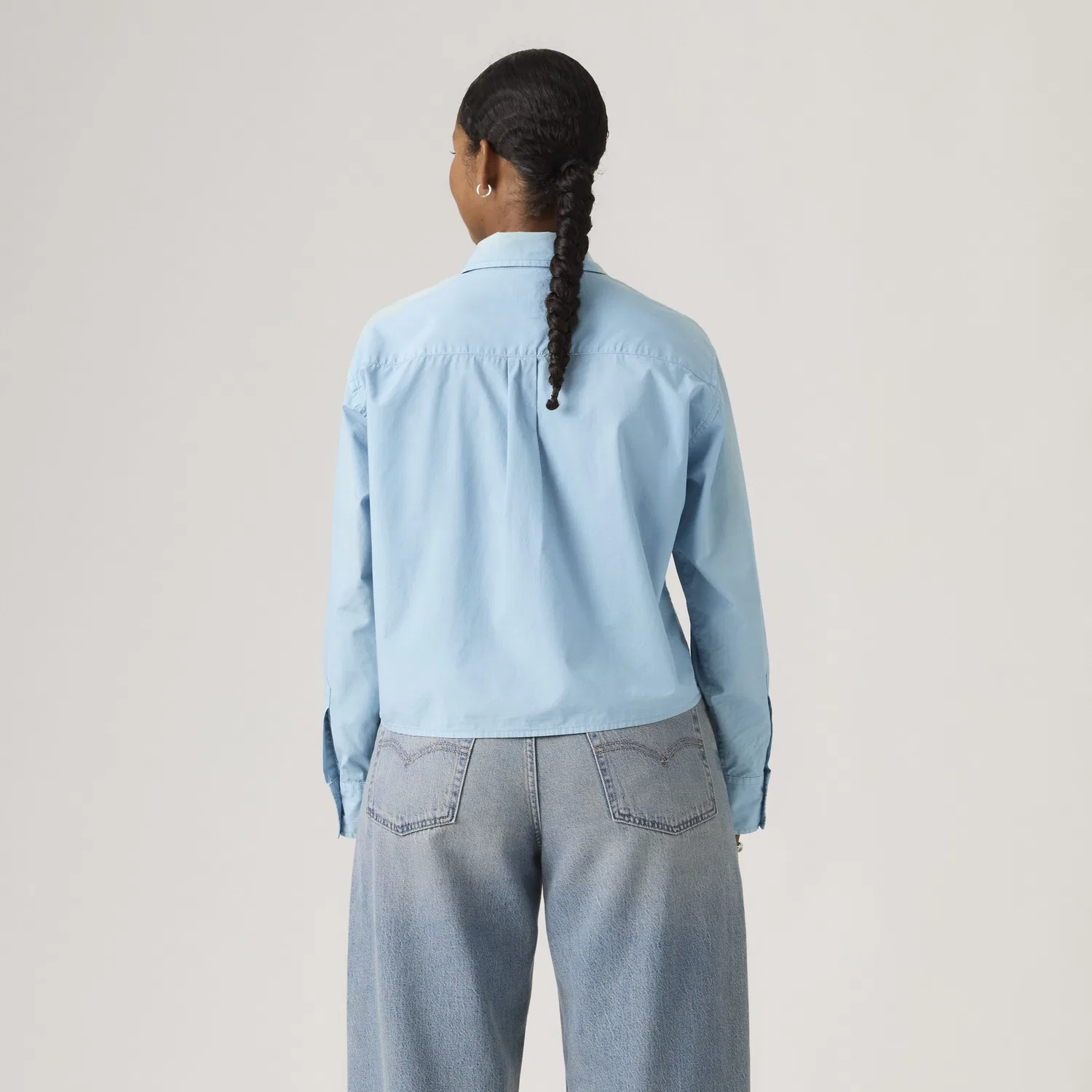 Укороченная рубашка Harlie Garment Dye Levi's, Blue — фото 4