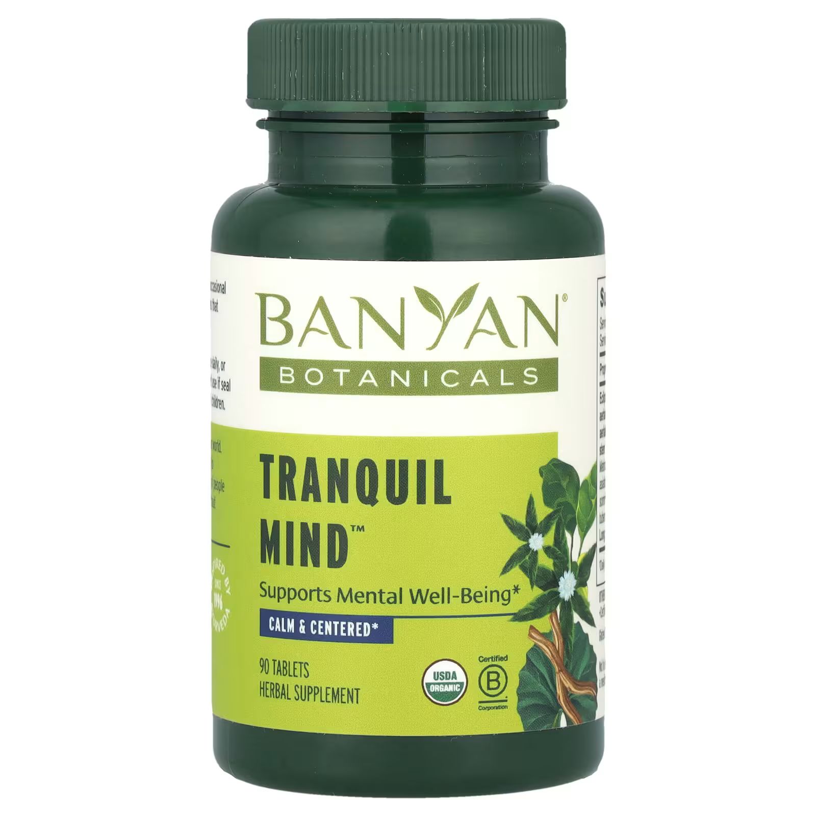 

Tranquil Mind, 90 таблеток Banyan Botanicals