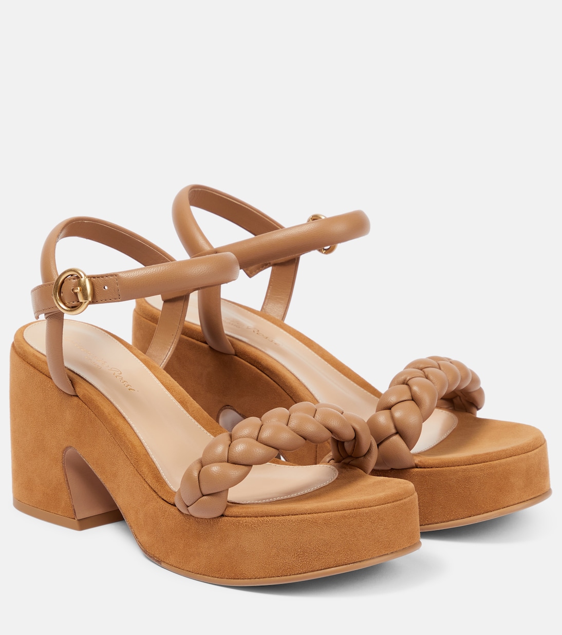 Босоножки на платформе из кожи и замши Gianvito Rossi, Dune+Dune