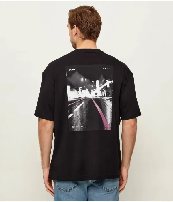 Футболка Te_Citylights relaxed fit Boss Orange, черный — фото 3
