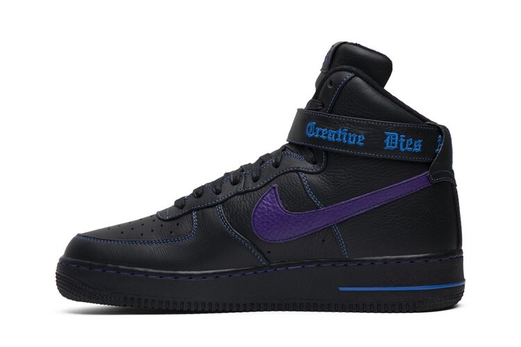 Кроссовки Nike Vlone x Air Force 1 High 'Purple Swoosh' Sample, фиолетовый — фото 3