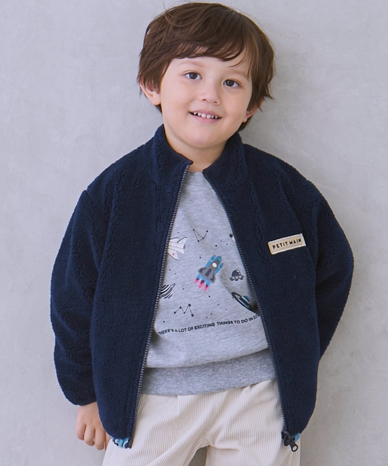 Блузка Patterned x Boa Blouson Petit Main, navy blue