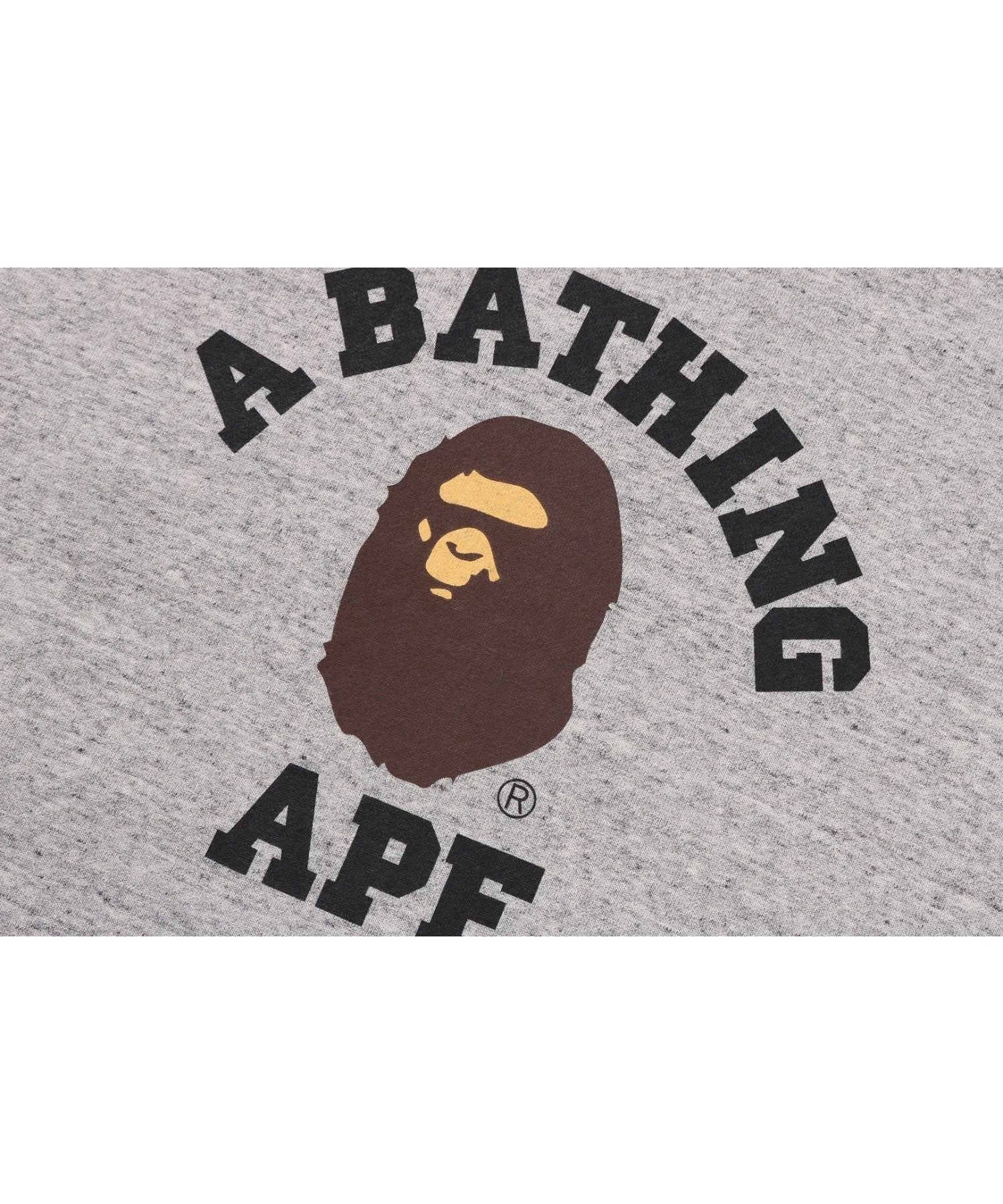 Свободная толстовка с круглым вырезом для колледжа A BATHING APE, GRAY — фото 3