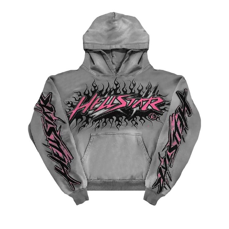 

Худи Hellstar Future Flame Hoodie Grey, серый