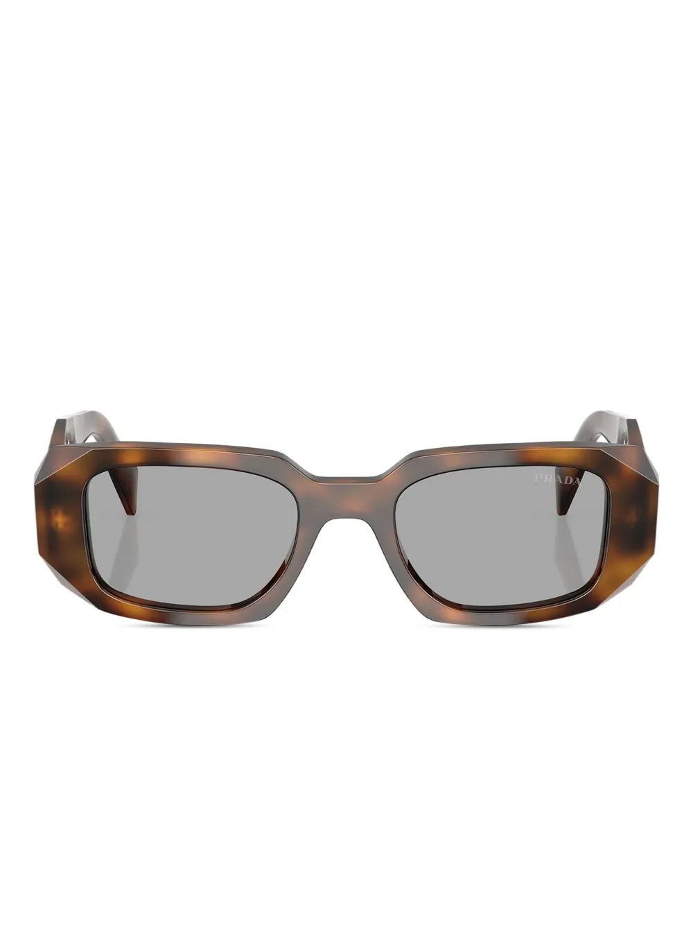 

Солнцезащитные очки в прямоугольной оправе Prada Eyewear, коричневый