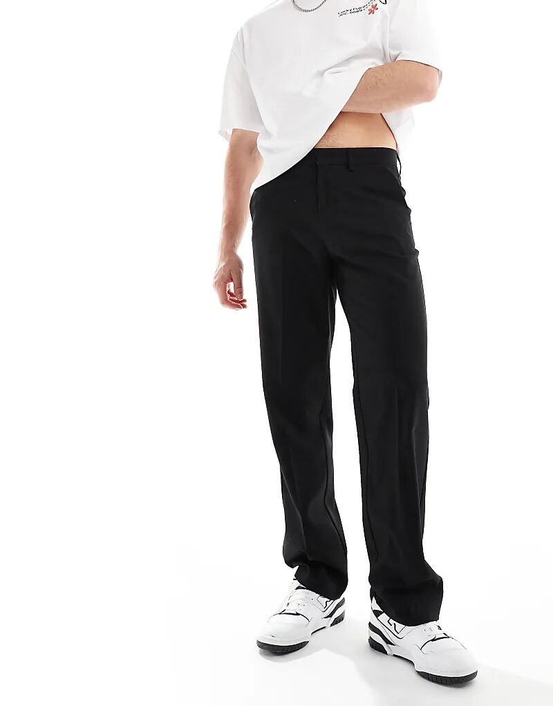 

Прямые брюки черного цвета ASOS DESIGN