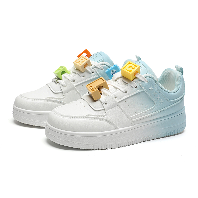 

ZHR Низкие скейтбордские кроссовки унисекс бело-голубые [DIY Строительные блоки], цвет White Blue[DIY Building Blocks]