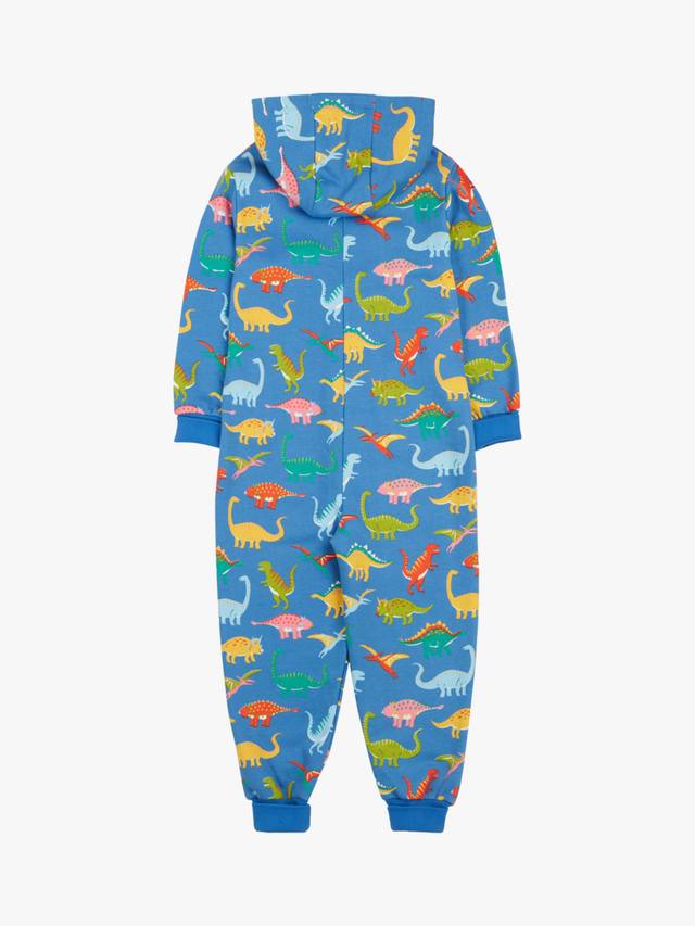 Детский комбинезон big snuggle из органического хлопка с принтом динозавра Frugi, Cobalt — фото 3