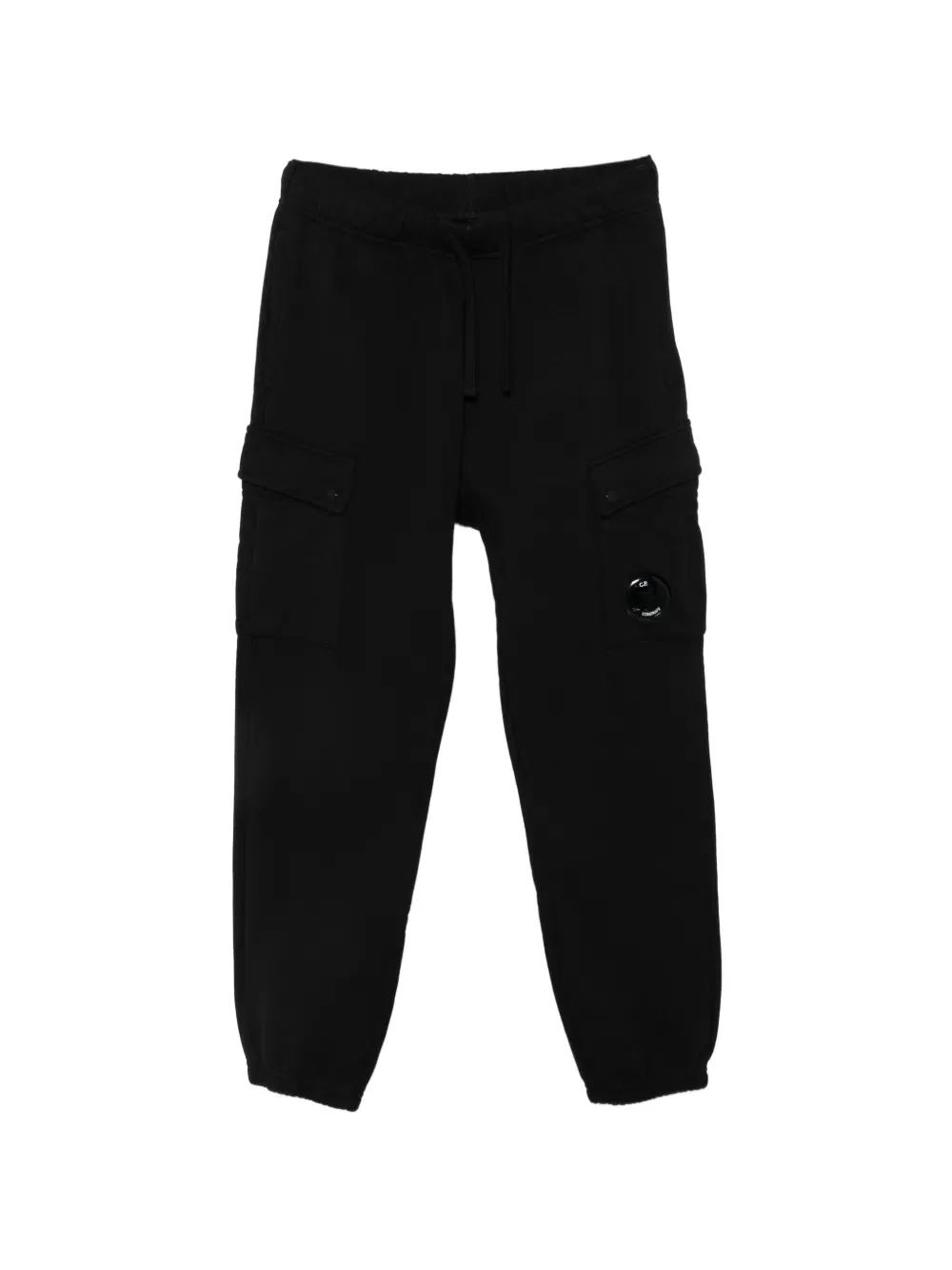 Спортивные брюки Lens-Detail с накладными карманами C.P. Company Kids, черный