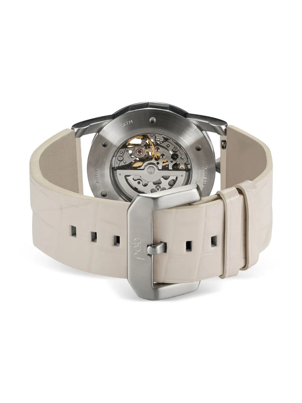 

Часы skeleton leather 41mm Fob Paris, серебряный