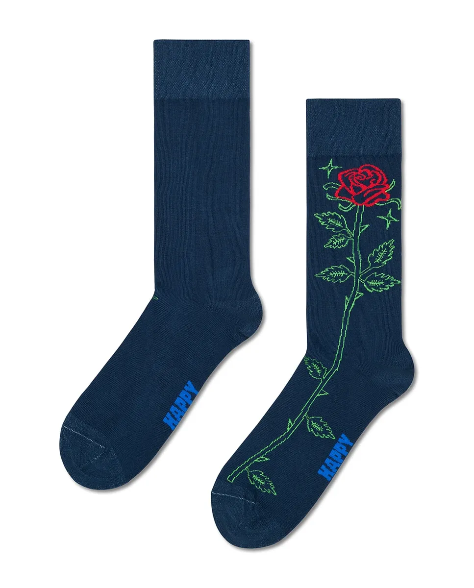 

Органические носки с розой Happy Socks, темно-синий
