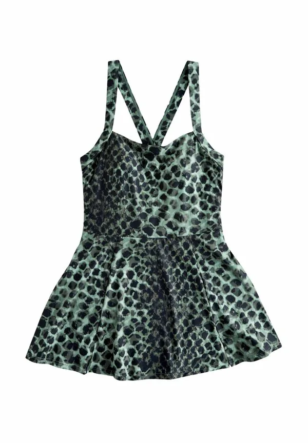 

Купальник-Платье с юбкой и эффектом утягивания живота, прямого кроя. Next, Green/Black Leopard Print, Черный, Купальник-Платье с юбкой и эффектом утягивания живота, прямого кроя. Next, Green/Black Leopard Print