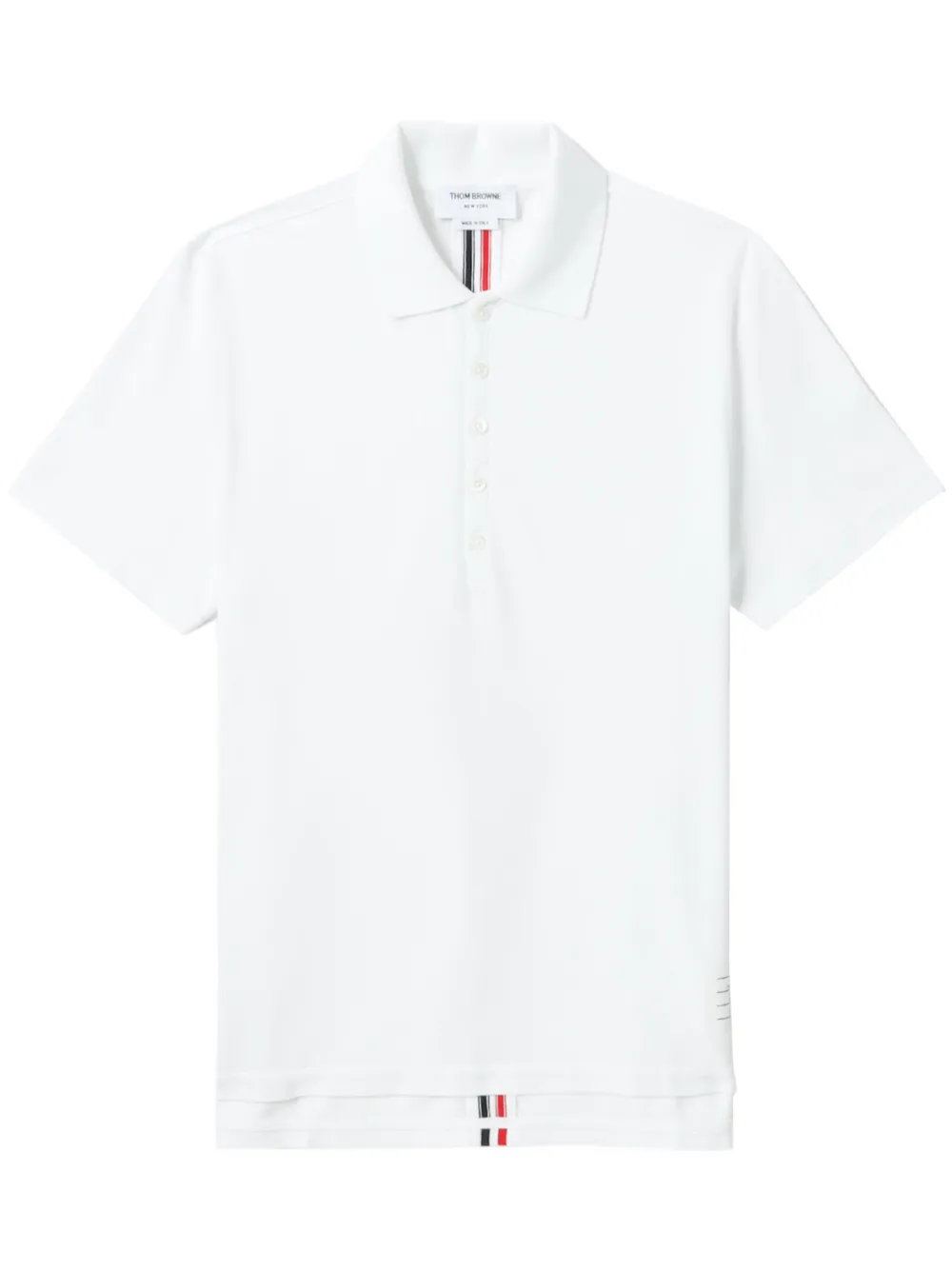 

Рубашка поло с полосками THOM BROWNE, белый