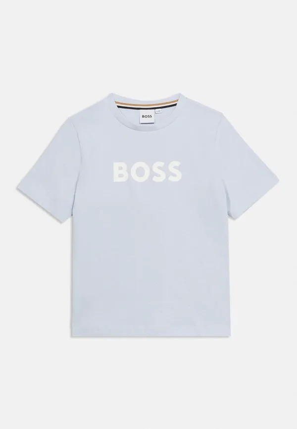 Детская/Подростковая футболка с короткими рукавами, унисекс, с принтом. Boss Kidswear, Pale Blue — фото 3