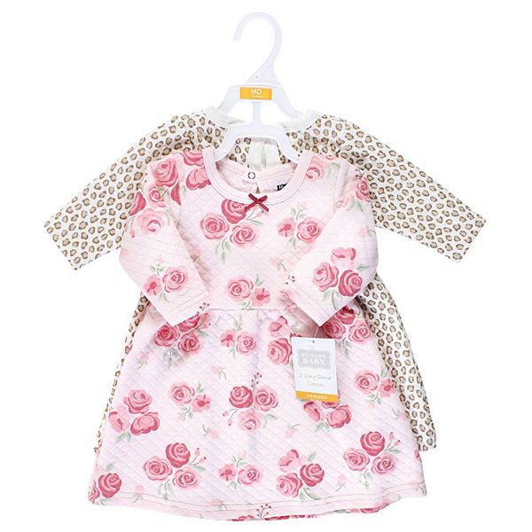 Платье для девочки Infant and toddler cotton dress - blush rose leopard - 0-3 months Hudson Baby — фото 2
