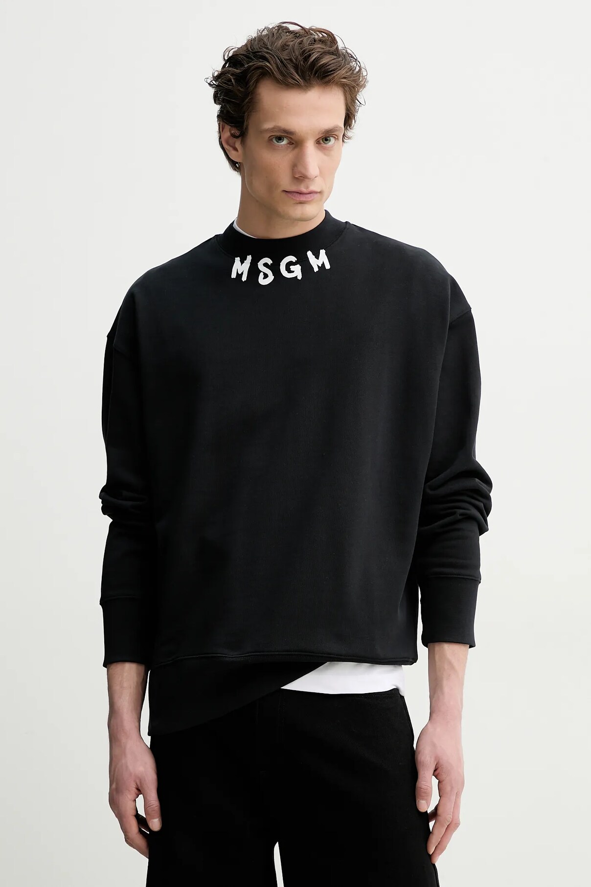 

Хлопковая толстовка MSGM Msgm, черный