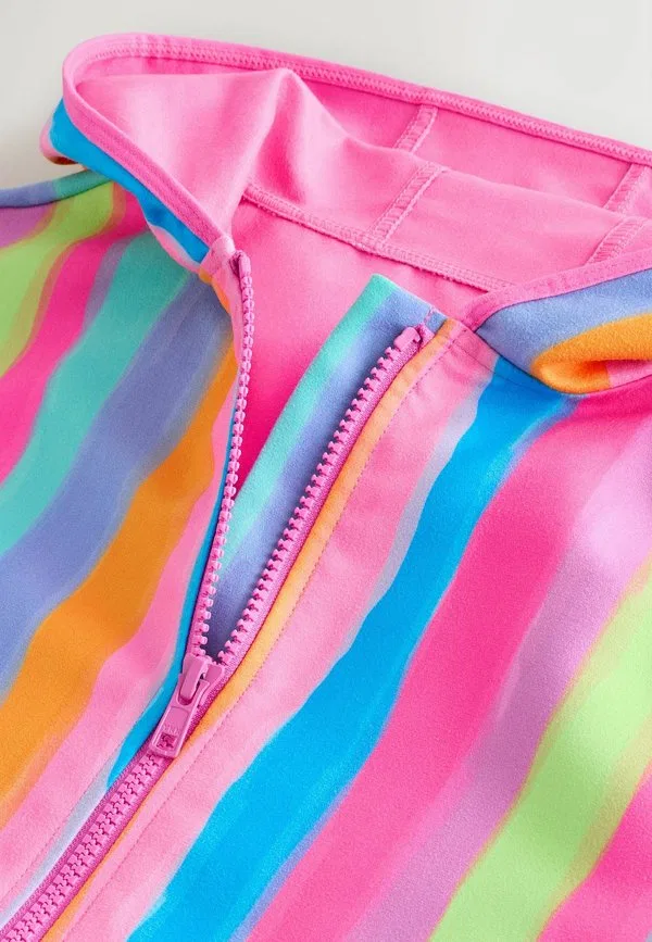 Толстовка с капюшоном на молнии, стандартного кроя, быстросохнущая Next, Rainbow Stripe — фото 2