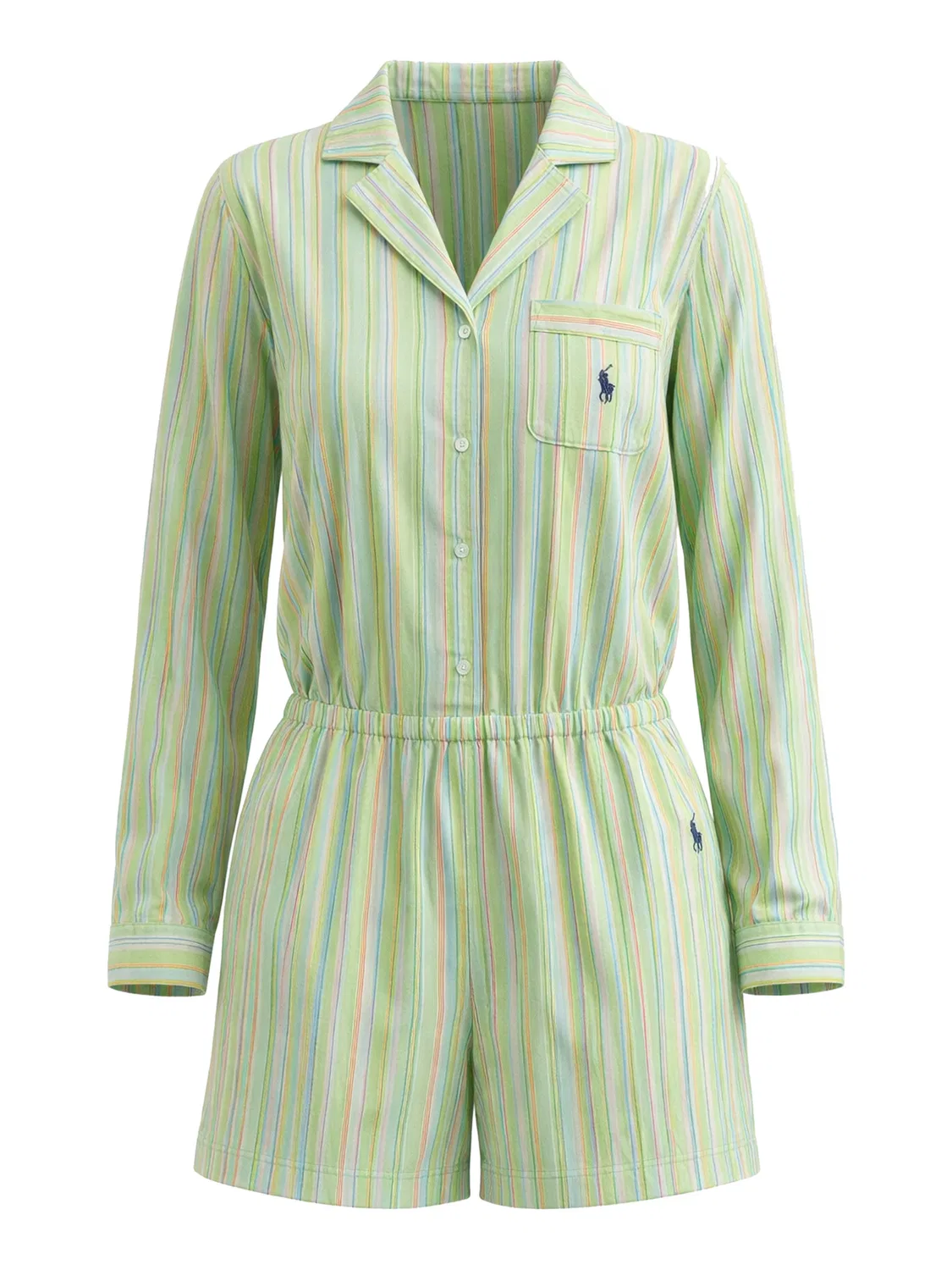 Пижама 'Рубашечная полоска' Polo Ralph Lauren, Light Yellow/Light Green