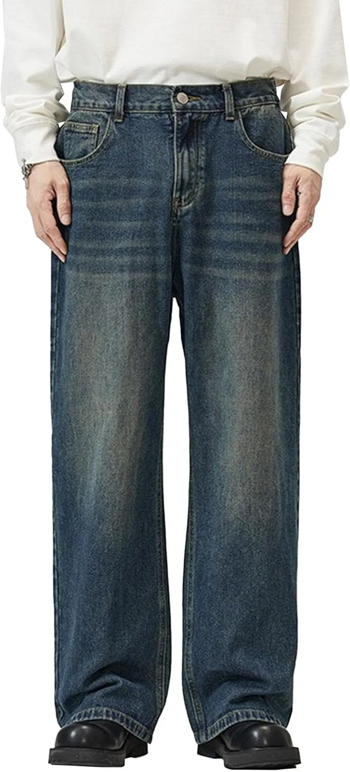 Джинсы свободные Y2k Skateboard Pants, Deep Blue