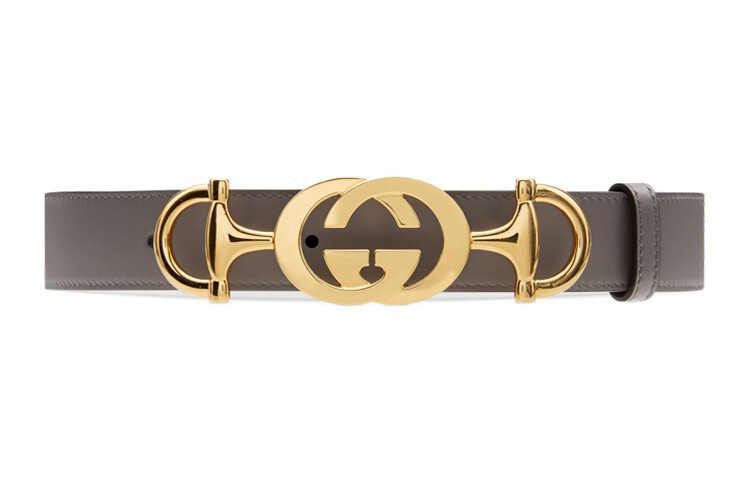 

Ремень кожаный Gucci женский, серый