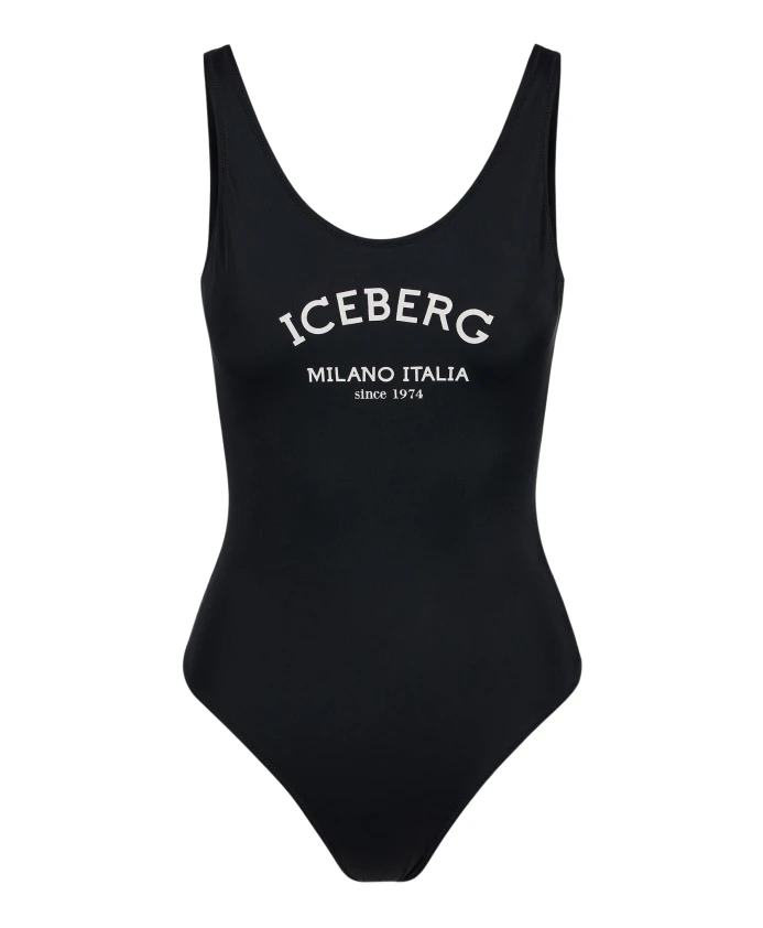 

Черный купальник в олимпийском стиле с логотипом айсберга. Iceberg, черный
