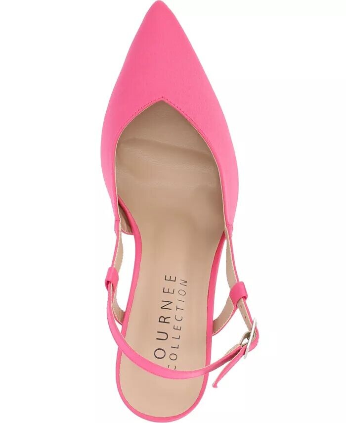Женские туфли-лодочки Knightly Satin Slingback Journee Collection, розовый — фото 4