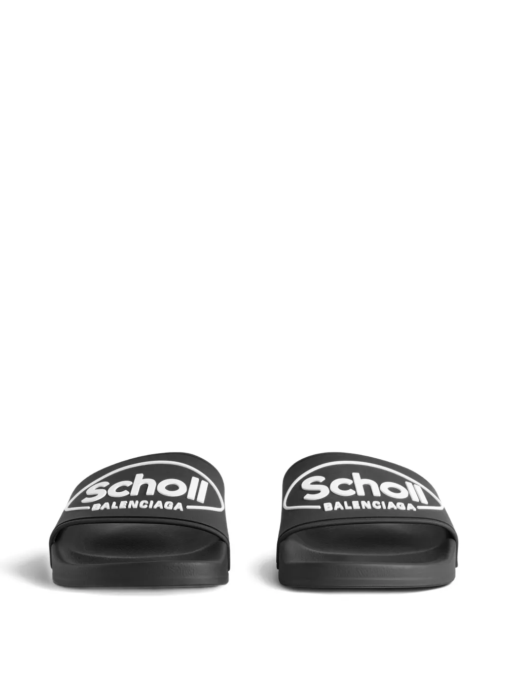 Шлепанцы с логотипом из коллаборации с Scholl BALENCIAGA, черный — фото 3