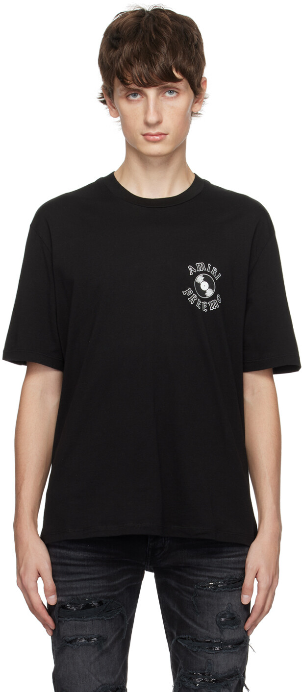 

Черная футболка AMIRI Record, Черный, Черная футболка AMIRI Record