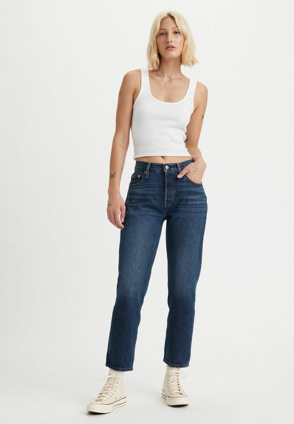 

Джинсы-сигареты 501® Crop Levi's, yd ботаническая гардения