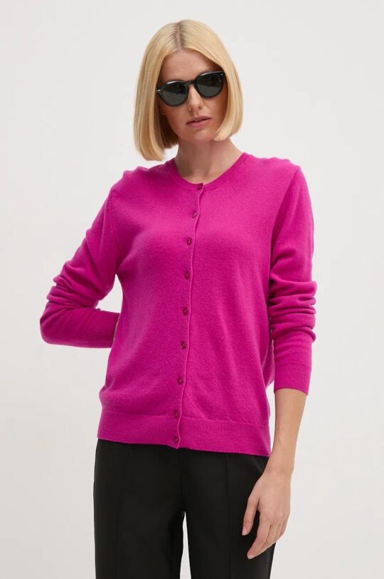 

Шерстяной кардиган United Colors of Benetton, розовый
