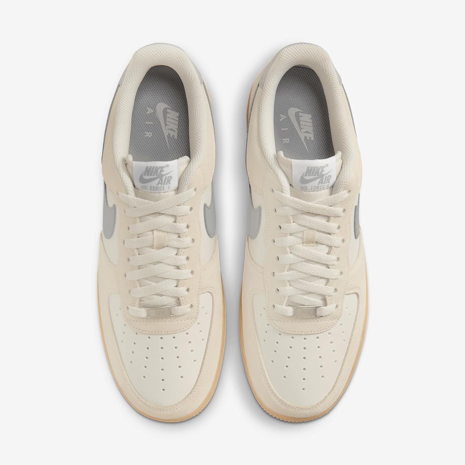 Кроссовки Nike Air Force 1 '07 LV8 для мужчин, Phantom/Gum Yellow/Summit White/Light Smoke Grey — фото 4