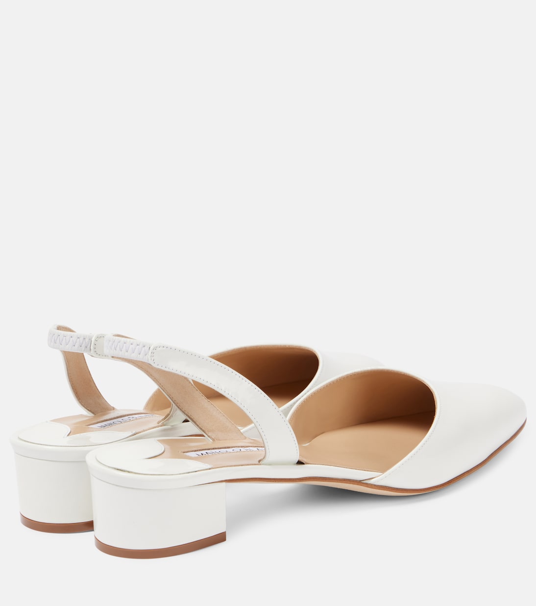 Бежевые кожаные туфли-лодочки Bridal Aspro 30 на ремешке Manolo Blahnik, 1012 Wht — фото 2